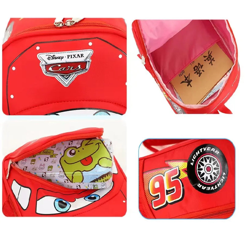 Lightweight Cartoon Car Kids Backpack - Perfect for Kindergarten and Preschool