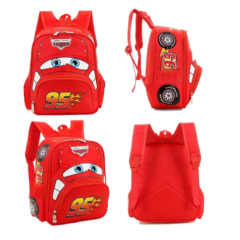 Lightweight Cartoon Car Kids Backpack - Perfect for Kindergarten and Preschool